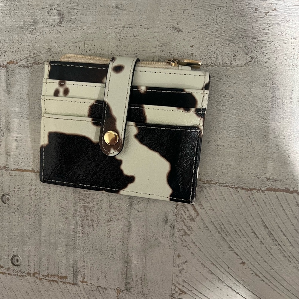 Cow Print Card Holder